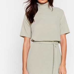 Belted Midi Dress - Nasty Gal - NWT - Size 8